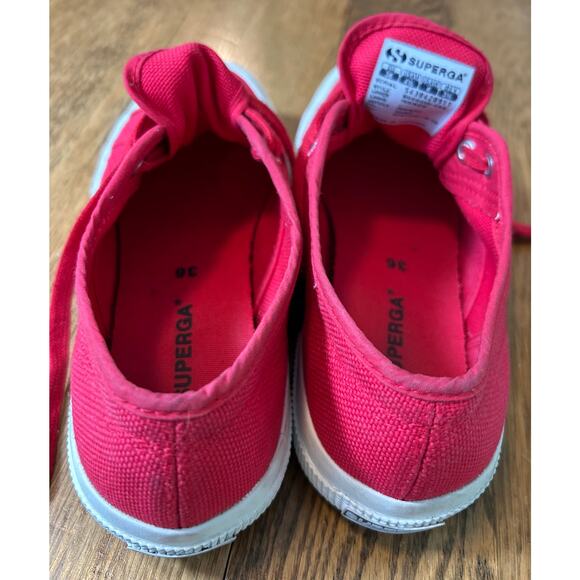 Superga Red Canvas Lace up Sneaker EU 36 US Women Sz 6 Men Sz 4.5 COTU Style - Picture 8 of 8